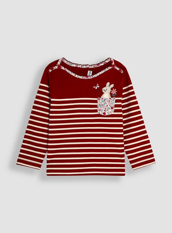 JOJO MAMAN BÉBÉ Bunny Pocket Breton Top 6-12 month